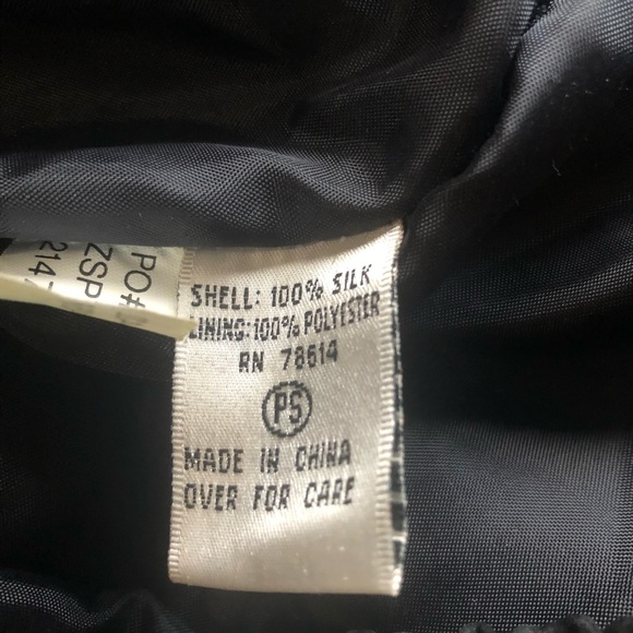 Black silk elastic waist drawstring pants - Picture 5 of 6